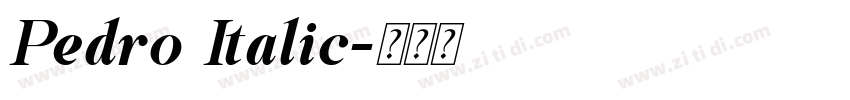 Pedro Italic字体转换